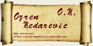 Ozren Medarević vizit kartica